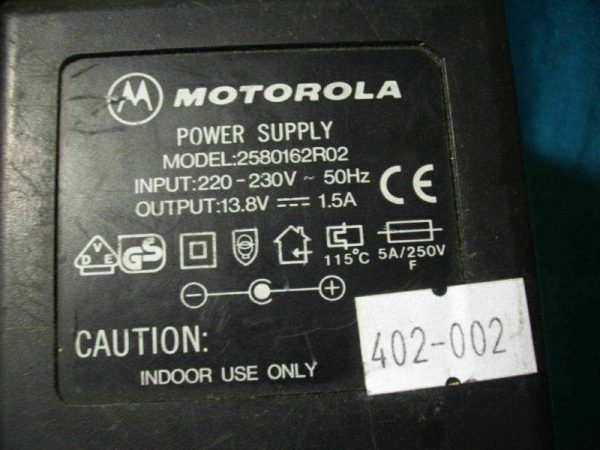Motorola 2580162R02 Adaptör
