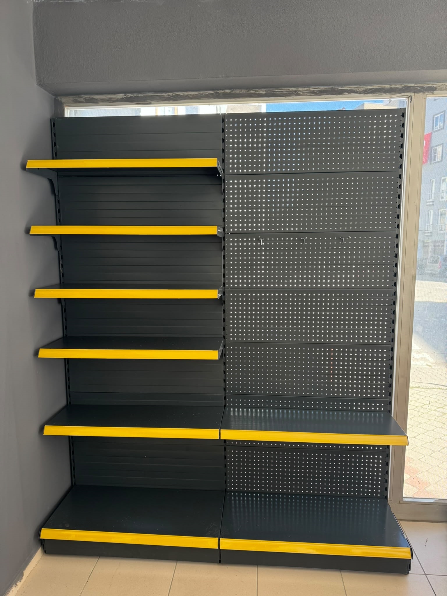 Petshop, Züccaciye ve Market İçin Duvar Reyon Rafı – 95x40x225 cm - Görsel 2